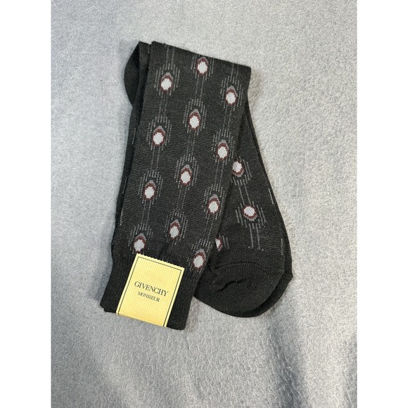 Givenchy Monsieur Socks Mens Size 10-13 Pattern Dress Business Acrylic Nylon‎ - Picture 1 of 6